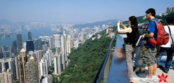 Đi tàu điện lên núi Victoria Peak